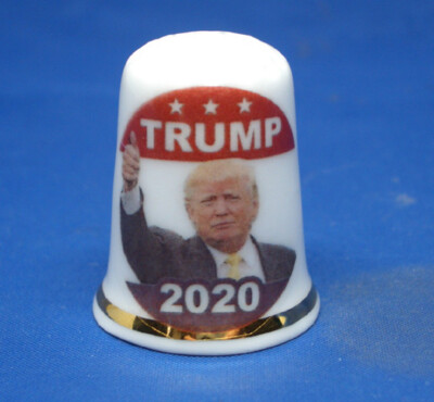 Birchcroft China Fingerhut -- Donald Trump Wahl 2020 mit gratis Kuppel Geschenkbox