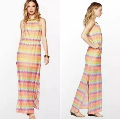 chevron pastel dress Vintage Pastel Dress 70s Chevron Stripe Dolman Sleeve 80s Elastic Waist Patti Greene