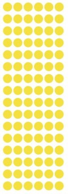 3/8'' Light Yellow Dots Round Vinyl Color Cod Inventory  Dot Stickers 3/8 Inch
