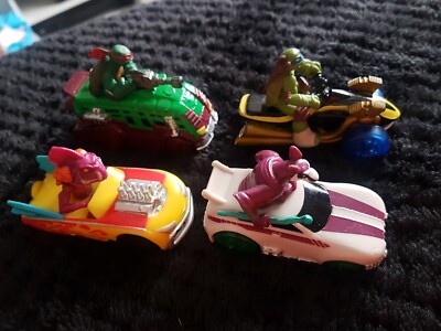 Viacom Playmates 2014 Teenage Mutant Ninja Turtles Auto Fahrzeuge X 4