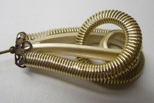 ANTIQUE ART DECO FANCY HAT PIN ORNATE SPIRAL CURLED METAL 