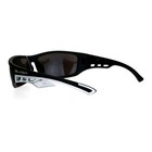 Xloop Mens Sunglasses Sport Wrap Around Rectangle Matte Black Silver Teal Mirror — photo 4
