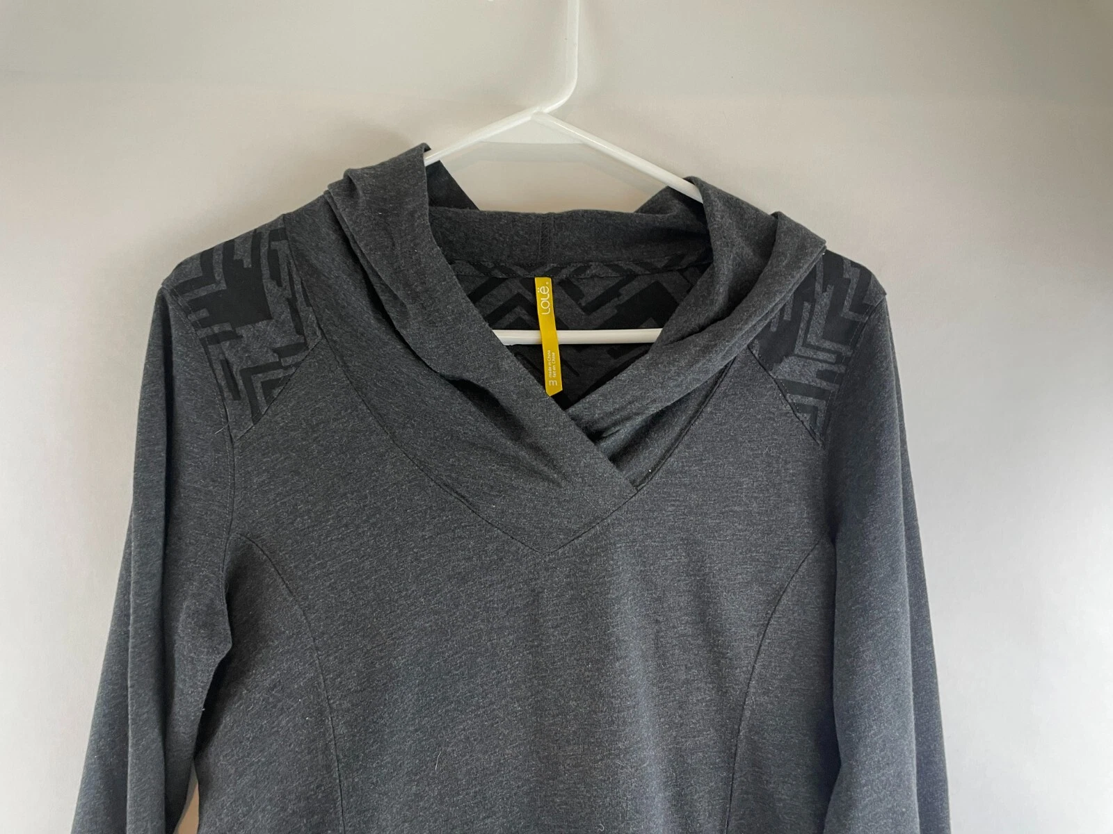 lole dress knee length hoodie long sleeve pockets sweater