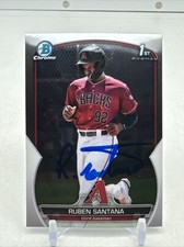 2023 BOWMAN  1ST Chrome BCP-42 RUBEN SANTANA SIGNED Arizona DIAMONDBACKS