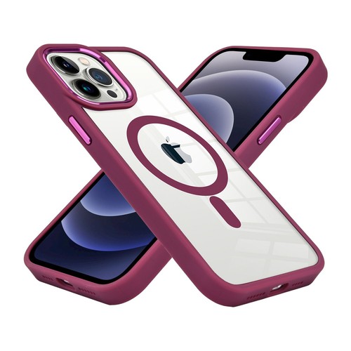 For Apple iPhone 13 /Pro Max MagSafe Compatible Clear Color Frame TPU Case Cover - Picture 2 of 40