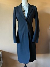 Joseph Uk Black Polyester Nylon Lightweight Overcoat Jacket Size Small