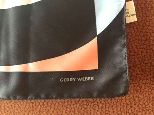 Gerry Weber Damen Tuch Schal, mehrfarbig, 50 x 50 cm, schwarz/hellblau/lachs - Bild 2 von 4