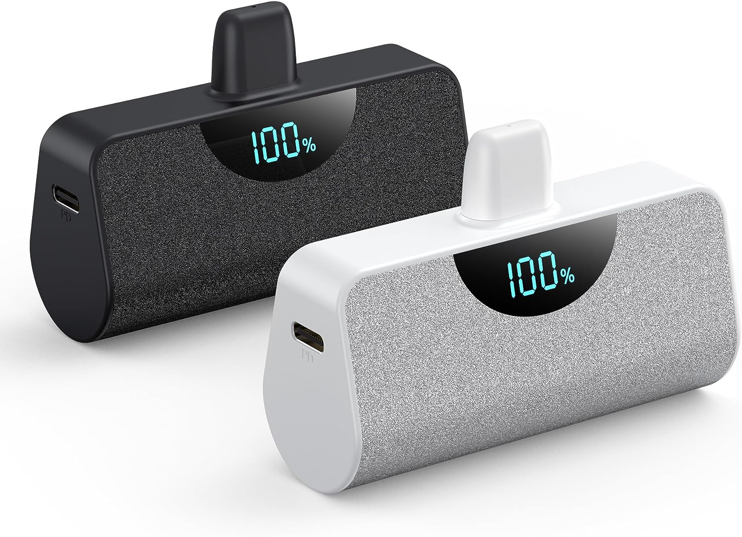 2 Pcs Portable Charger Power Bank 5200Mah, Fast Charging for Iphone 14/13/12/11