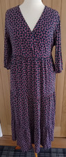 BNWT SEASALT SIZE 18 Skybranch Wrap top Dress Pretty Leaves Maritime Navy / Red