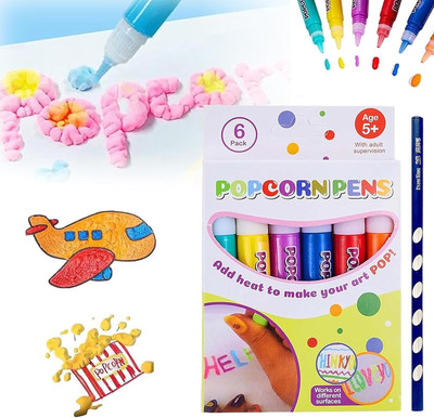 Magic Pen Puffy Pens 6 Stück Magic Popcorn Color Paint Pen Magic Colour Bubble P