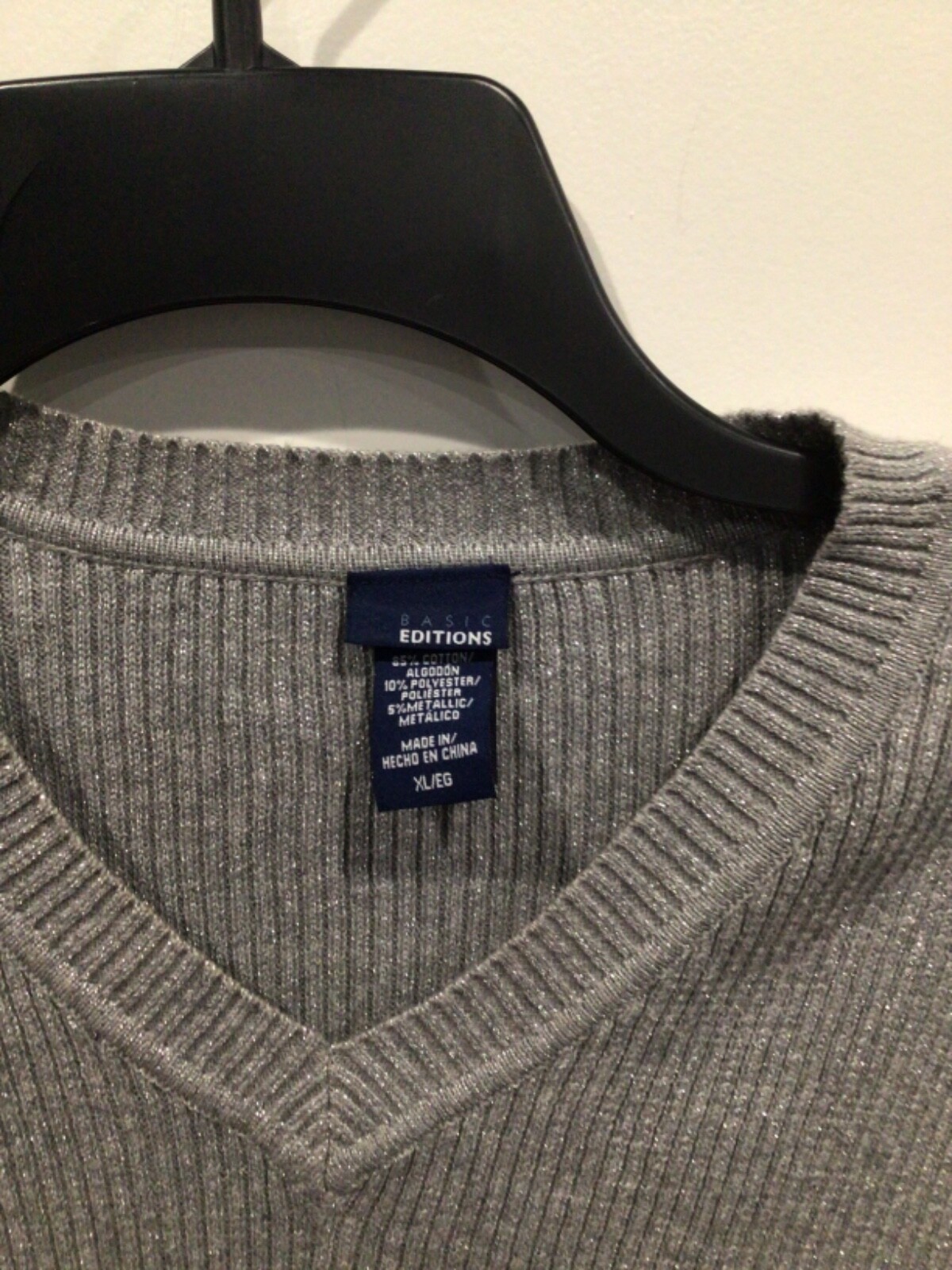 Euc Basic Editions women’s x large silver metalic… - image 4