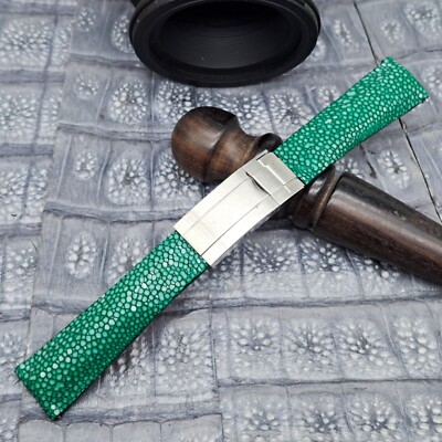 20mm/16mm Exotic Leather Watch Band  Vintage Minimalist Design