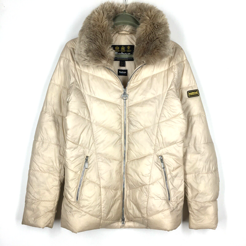 Down Jacket Quilted Coat Beige 