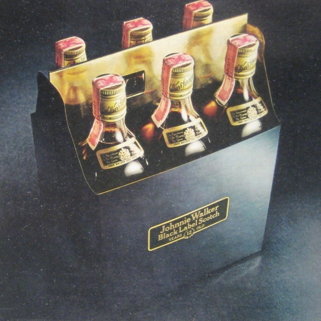 1/6 ウイスキー BLACK label フィギュア figure ミニチュア Johnnie Walker Black Label Scotch Whisky Miniature 6 Pack Set