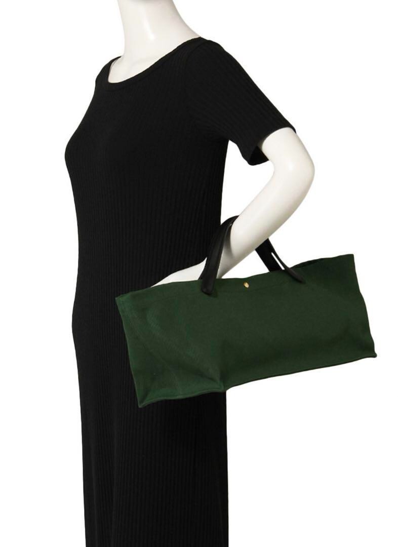 THE ROW Idaho Tote Bag in Green Canvas Cotton W/Dust Bag NEW  