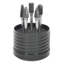Image of 5 x Sealey Tungsten Carbide 10mm No.6 Rotary Burrs For Drill Die Grinder, SDBK5