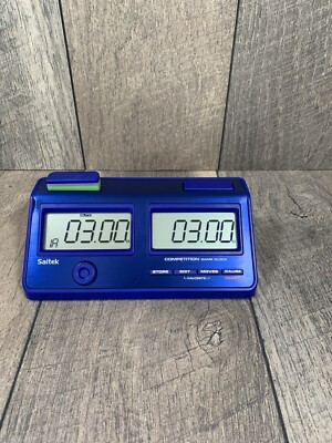 Saitek Mephisto Competition Chess Game Clock Blue