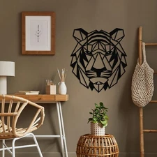 Geometric Tiger Head Metal Wall Art, Wall Decor, Wall Hangings,Home Decor
