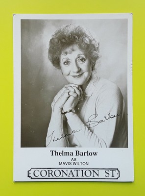 Coronation Street Thelma Barlow As Mavis Wilton Signed Photo Ebay