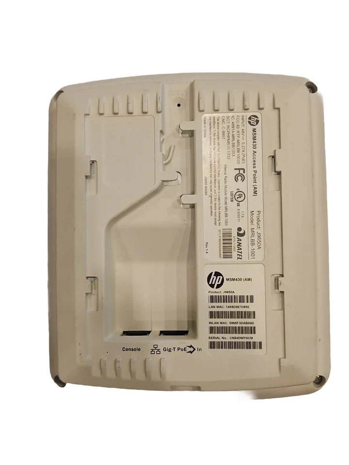 Punto de acceso de radio doble HP E-MSM430 AM J9650A MRLBB-1001 802.11N AP PoE 300Mbps Foto 2 de 3