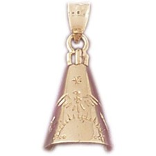 Indian Tent Charm Pendant 14k Gold 2.2 Grams 