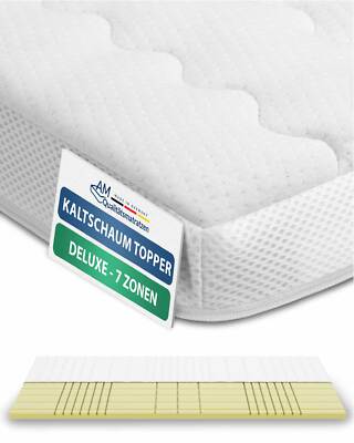 8cm - 7-Zonen Kaltschaum Topper 90x200 100x200 140x200 160x200 180x200 200x200
