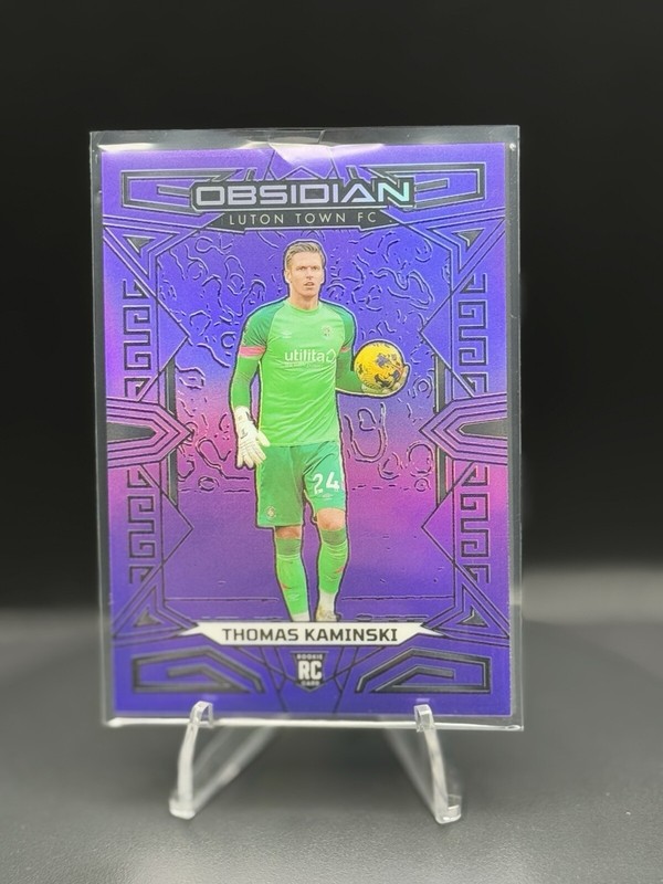 2023-24 Panini Obsidian Electric Etch Purple Flood Thomas Kaminski SSP 11/25 RC