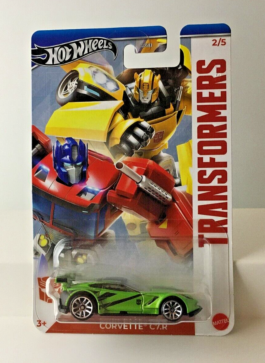 2024 Hot Wheels Transformers Green Corvette C7.R New On Card-Nice