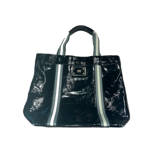 ＊ anya hindmarch carker black 2way ＊ ANYA HINDMARCH Carker 2way Handbag Patent Leather Black From Japan