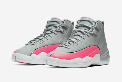 Air Jordan 12 Retro (GS) Sz 4.5Y/WMNS 6 Wolf Grey/Racer Pink Air Jordan 12 Retro (GS) Sz 4.5Y/WMNS 6 Wolf Grey/Racer Pink