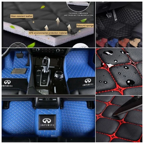 Fit for INFINITI Q50 Q50-Hybrid Q60 Q70 Car Floor Mats Custom Auto Carpets Rugs - Imagen 4 de 37