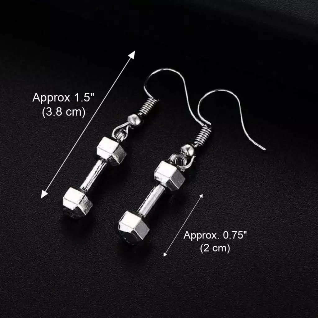 Dumbbell earrings best sale