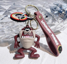 Tasmanian Devil Taz Cartoon Themed 3D Rubber Keychain/Bag Charm/Backpack Clip