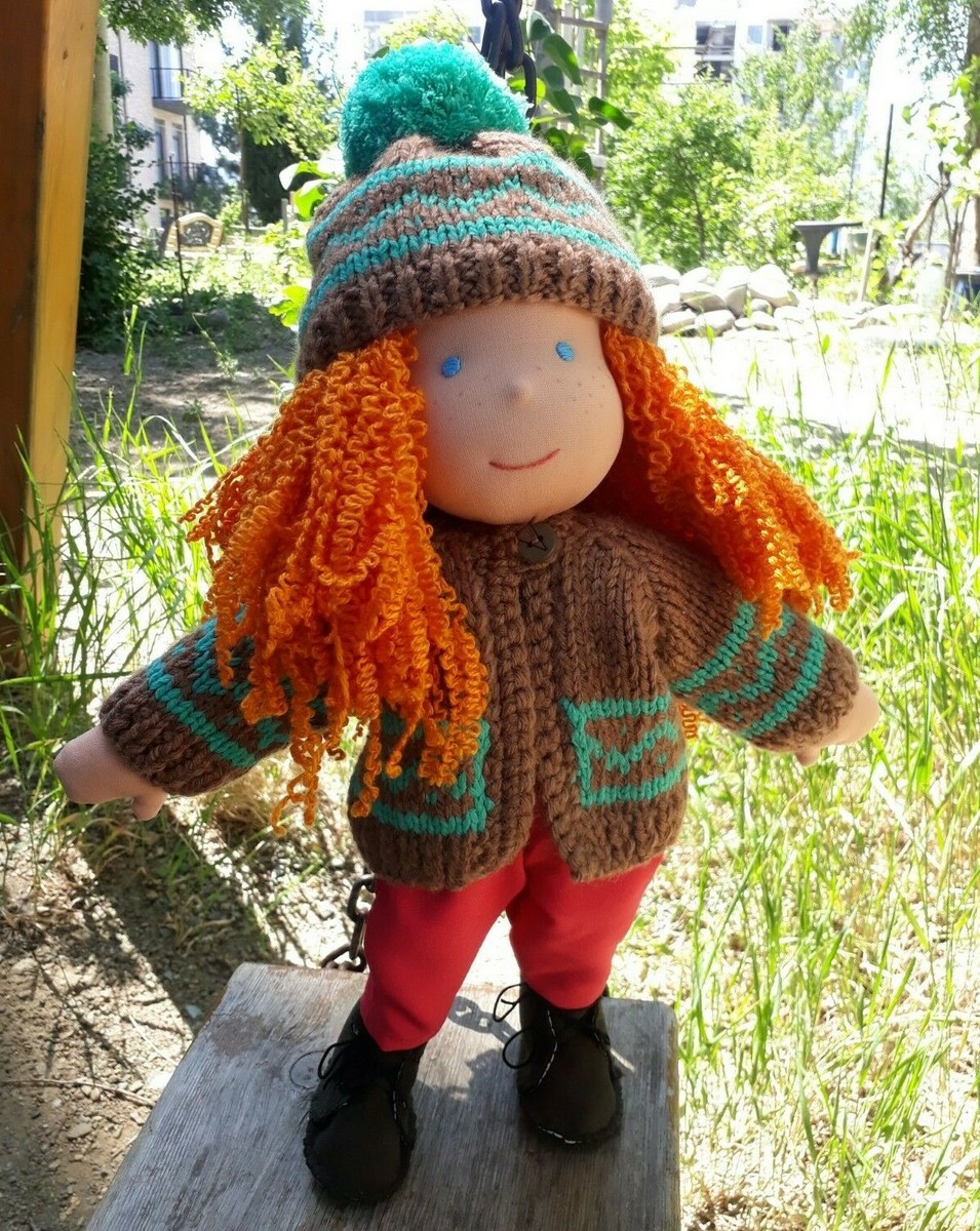 Waldorf doll 17 inch, Rag doll, Handmade toys, Gift for kids