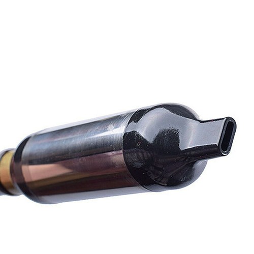 1Pc Chinese Ethnic Instrument Black Bamboo Bawu Pipe Flute Tune G Detachable - Foto 3 di 10