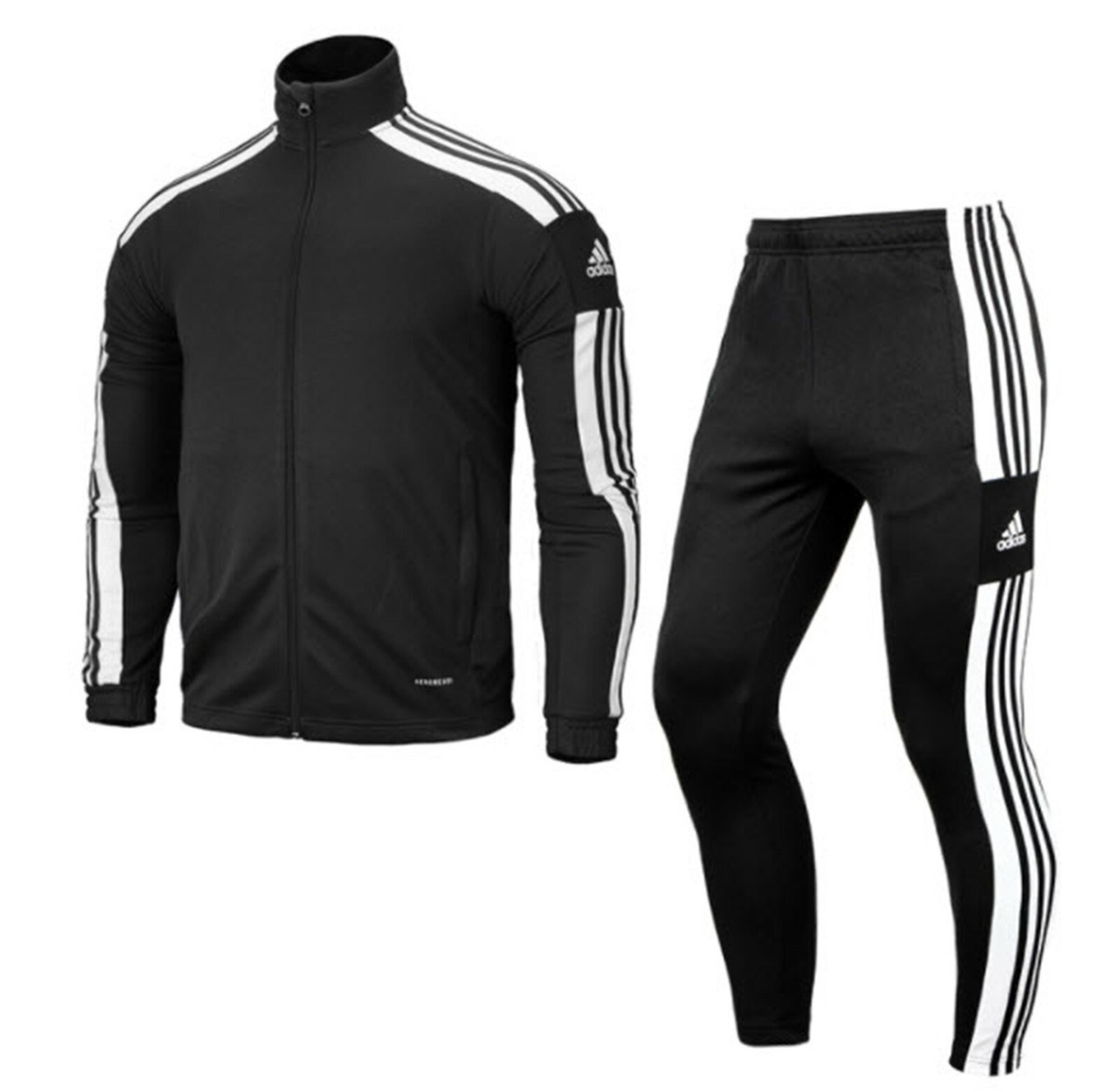 Adidas Men Squadra 21 Track Jackets Training Black Suit Set Jacket
