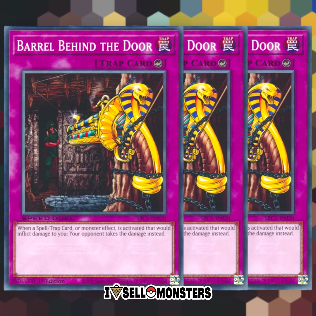 Barrel Behind The Door Ring Of Destruction Yu-gi-oh! TCG 3x Barrel Behind the Door SBC1-ENI20 x3 COMMON YUGIOH! NM