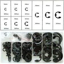 300Pc E-Clip Retainer Assortment