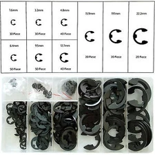 300Pc E-Clip Retainer Assortment