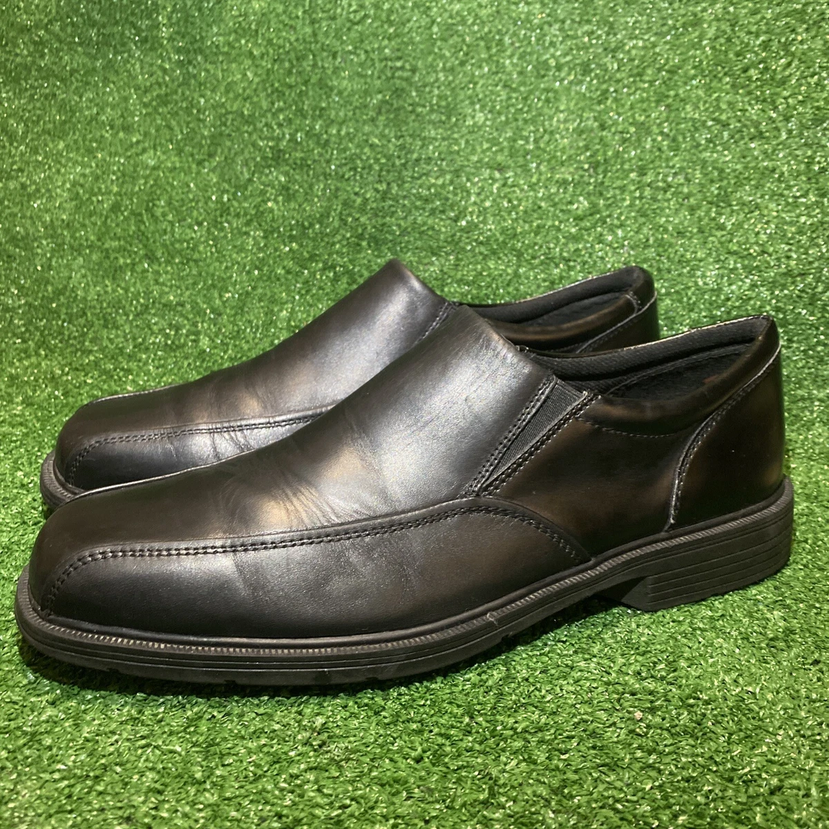 Nunn Bush Mens Jefferson Slip on Bicycle Toe Leather Black US 12 M