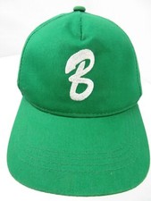 Letter "B" Green White Baseball Snapback Youth Ball Cap Hat