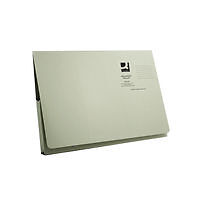 Image of Q-Connect Long Flap Document Wallet Foolscap Green (Pack of 50) KF03931