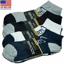 Mens 9 Pairs Ankle Quarter Cotton Sports Casual Low Cut Socks Size 9-11 10-13