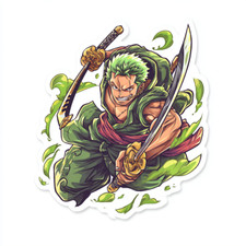 Zoro One Piece Anime Character Sticker