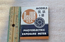 PHOTOELECTRIC EXPOSURE METER 5b 6a 6b DEJUR USA COLLECTIBLE VINTAGE BOOKLET