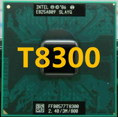 Intel Core 2 Duo T8300 CPU Dual 2.4GHz 3MB 800MHz Socket P SLAYQ/SLAPA Processor