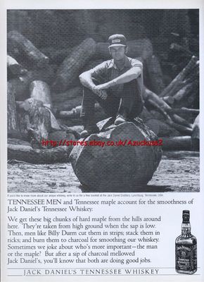 Jack Daniels Whiskey ''Big Chunks Of Hard Maple'' 1995 Zeitschriftenanzeige #1786