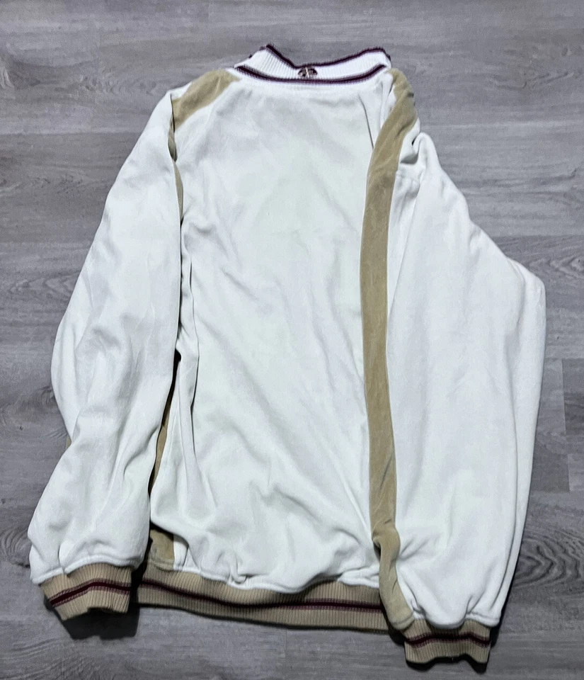 Chaqueta Jeans PEPE Vintage Años 90 Cremallera Completa Terciopelo Marfil Talla 2XL Foto 3 de 4