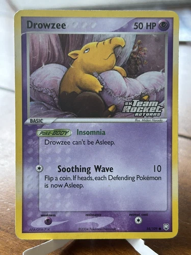 2004 Pokemon EX Team Rocket Returns 54 Drowzee Reverse Holo