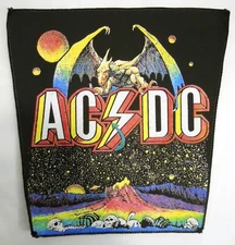 AC/DC Back Patch - Dragon Volcano Skulls Colorful - Vintage but NEW! - 80's
